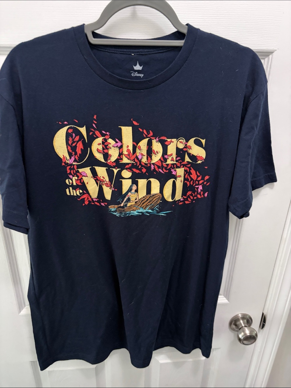 Disney Navy 'Colors of the Wind' Graphic Tee with Yellow & Red Print